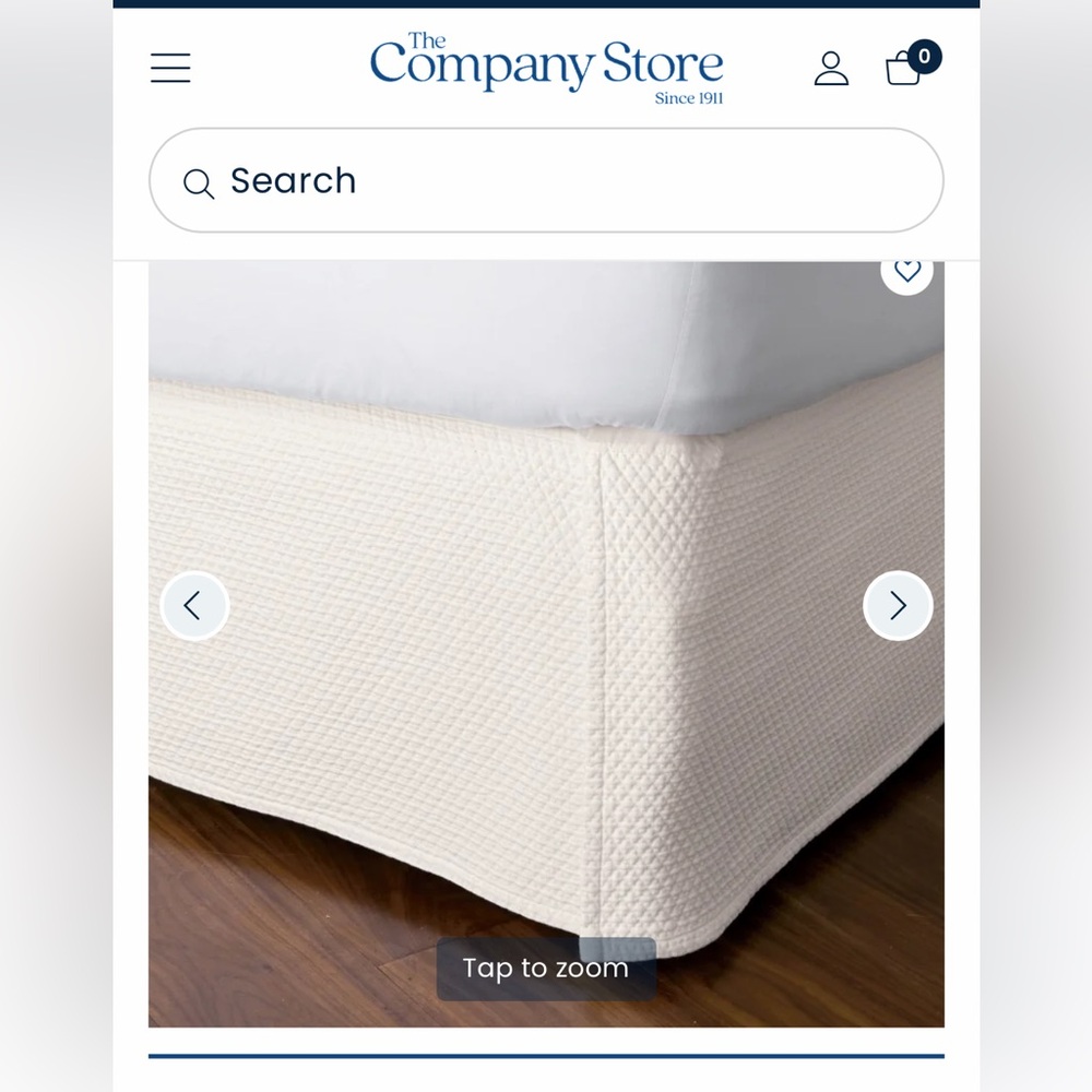 Cream Textured Bed Skirt